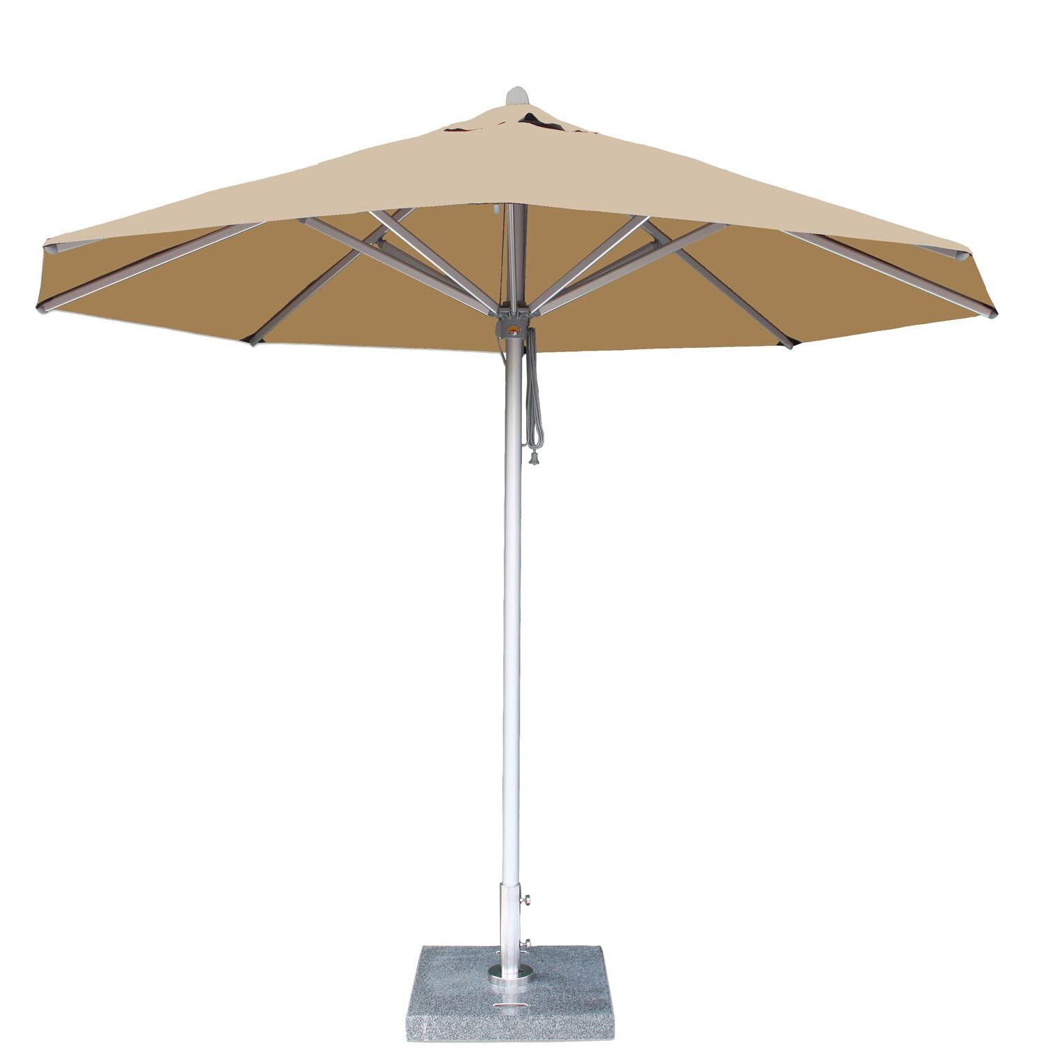 Bambrella 11.5 Ft. Round Side Pole Umbrella - Harvest Wheat thumbnail