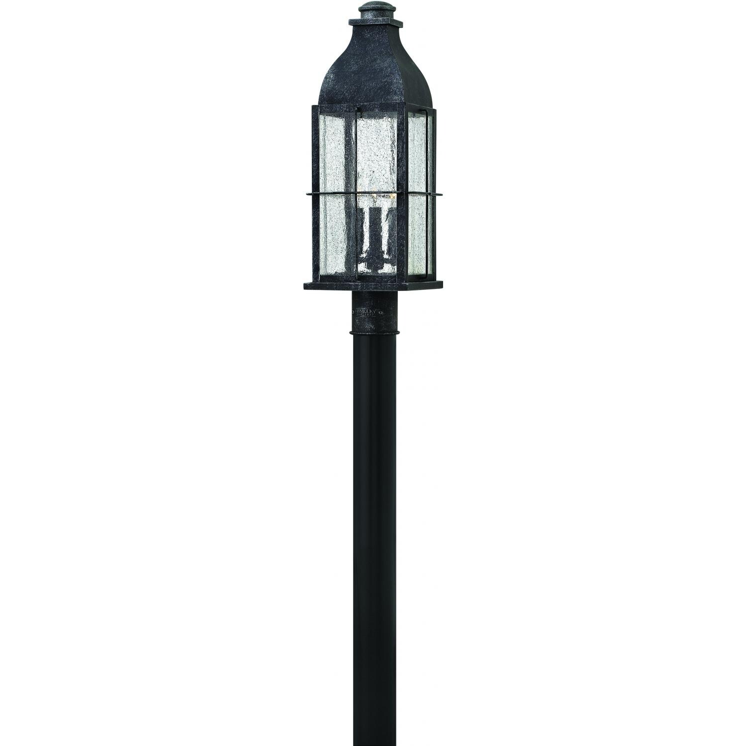 Hinkley Lighting Bingham 2041GS 60W Three Light Outdoor Post Light - Greystone thumbnail