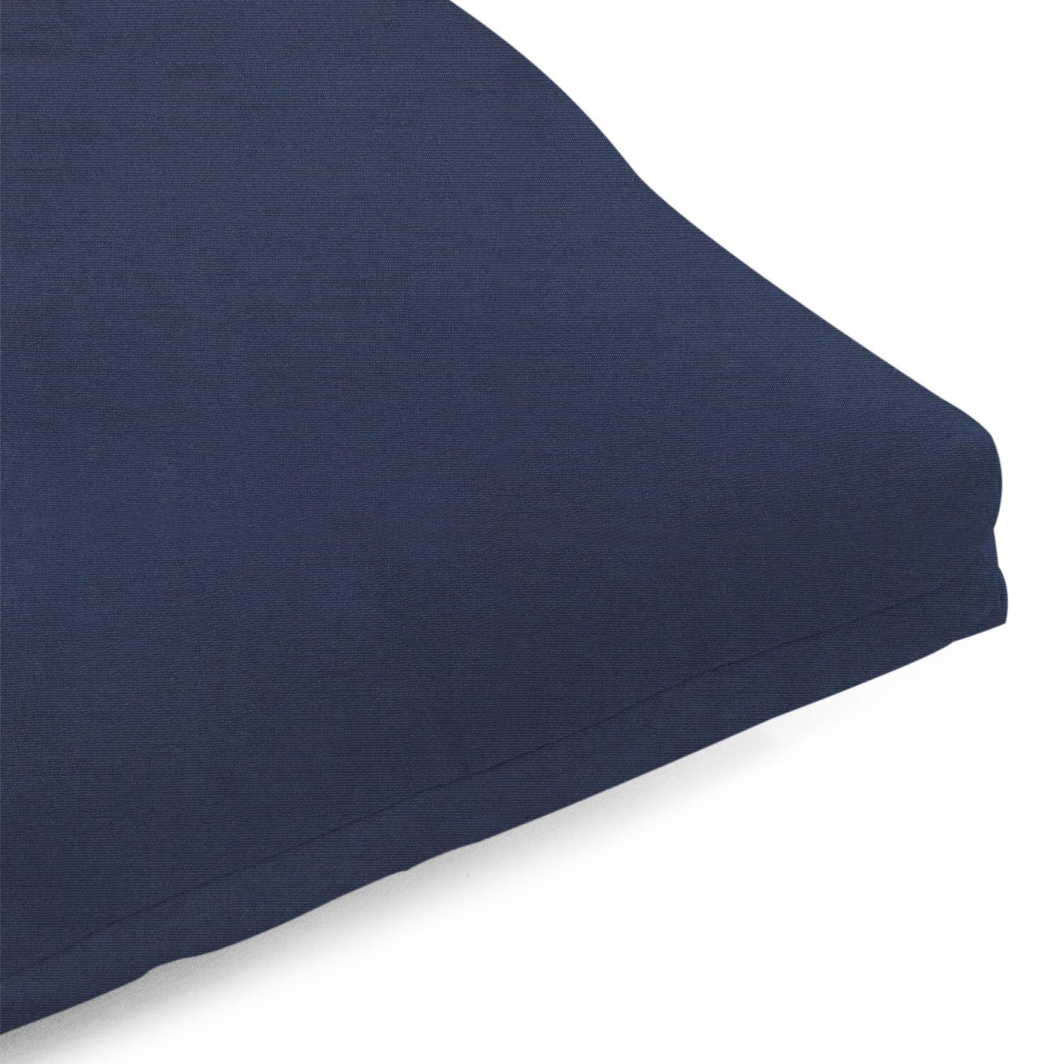Sunbrella Canvas Navy Medium Outdoor Replacement Bench Cushion By UltimatePatio.com - Corner Detail thumbnail