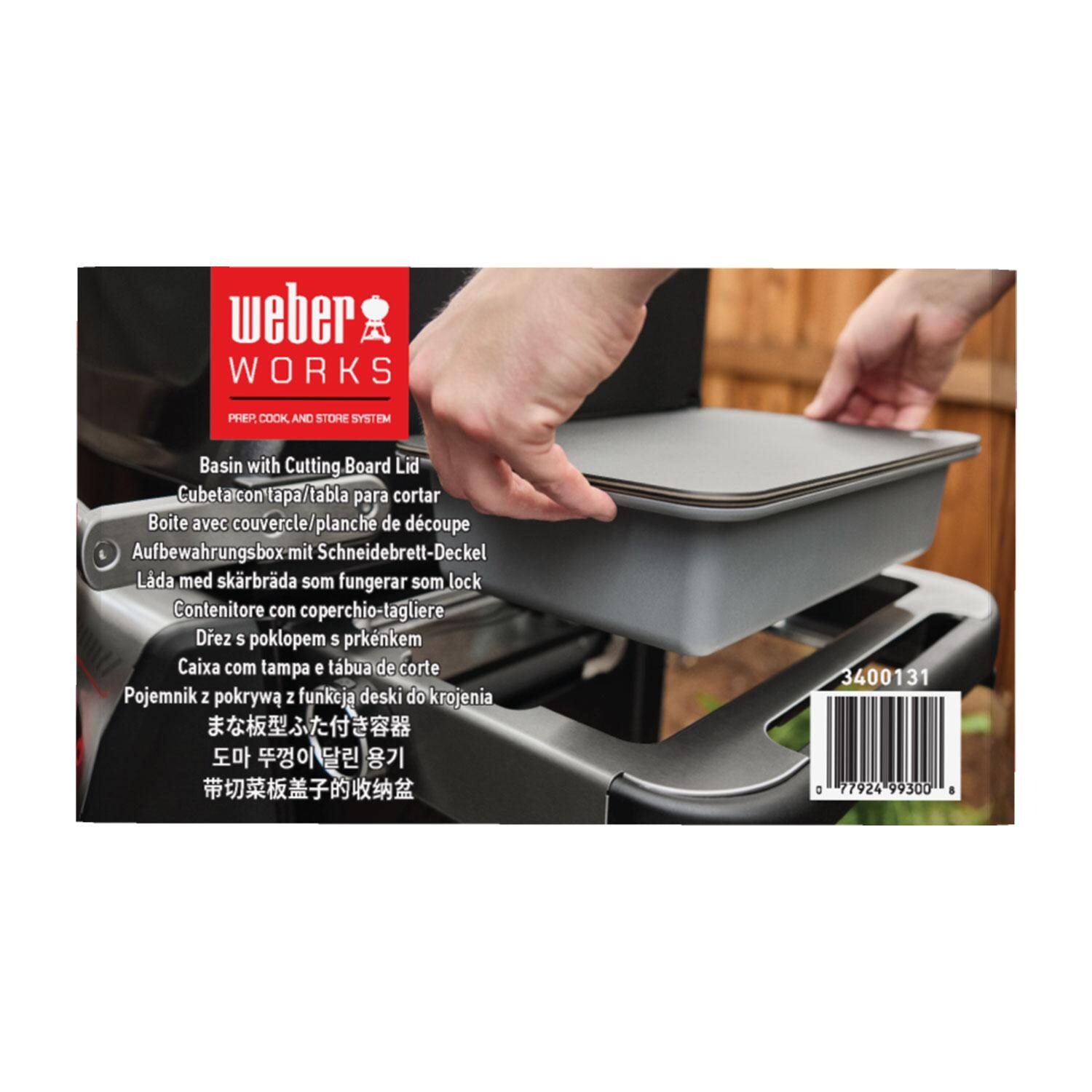 Weber 3400131 Works Cutting Board & Basin - Packaging - White Background thumbnail