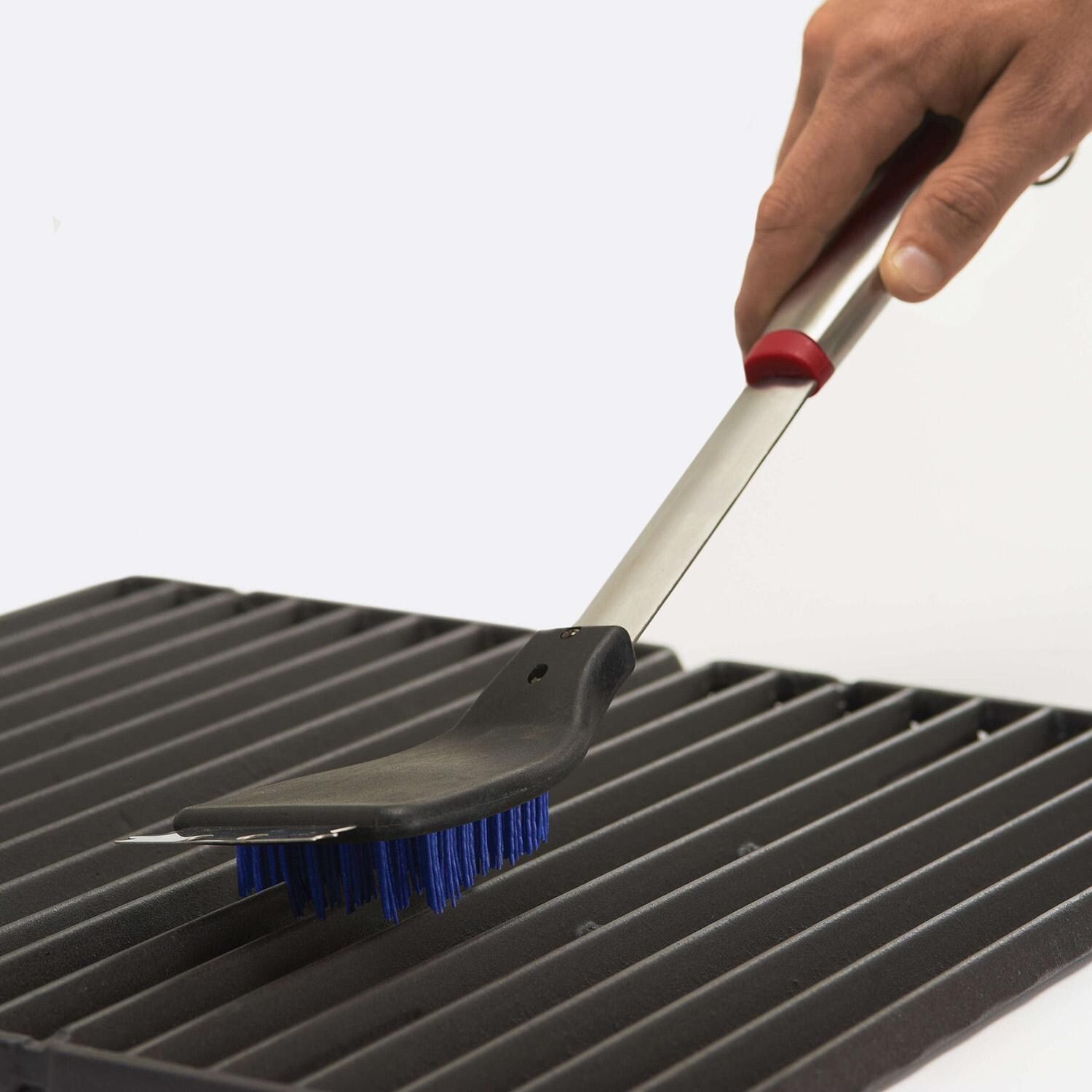 GrillPro Stainless Steel Tool Set w/ TPR Grips - 4 Pc - 40070 - Grill Brush - White Background thumbnail