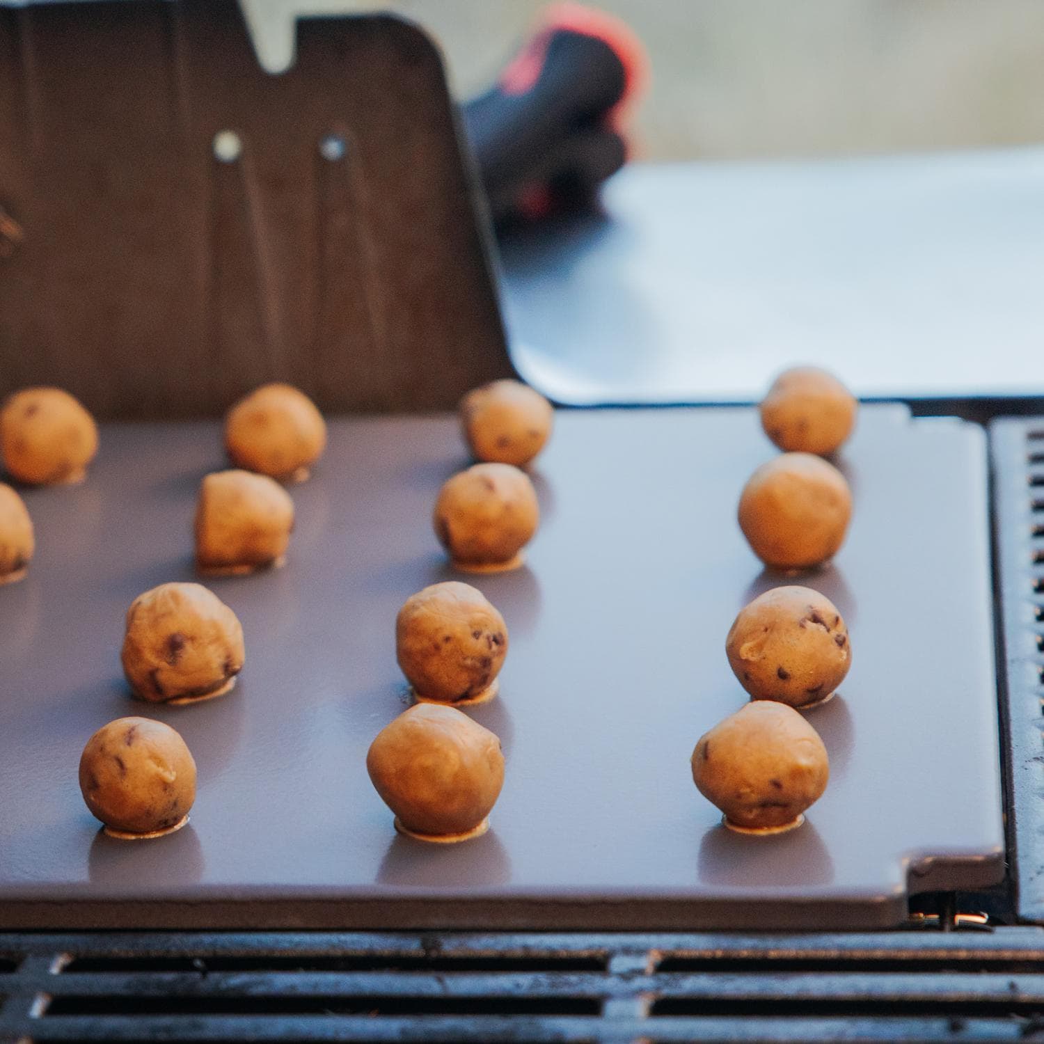 Weber 7677 CRAFTED Frame Kit For Genesis Gas Grills - Baking Stone In Use (Accessory Not Included) Lifestyle thumbnail