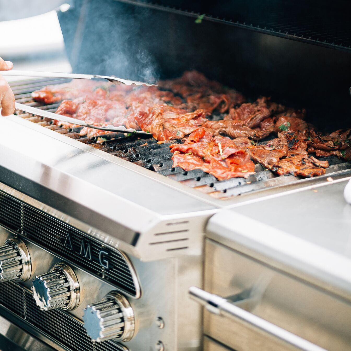 American Muscle Grill 54-Inch Built-In Gas Grill - In Use thumbnail