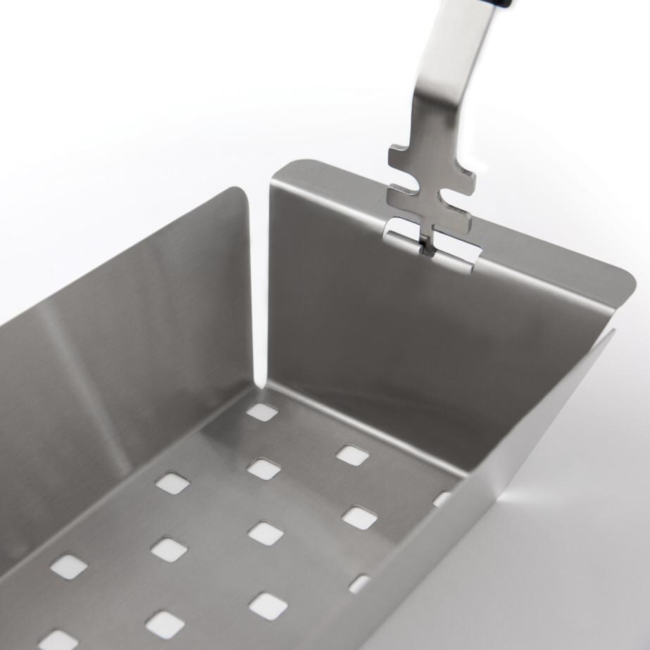 Broil King Stainless Steel Narrow Wok Grill Topper - 69822 - Inserting Handle - White Background thumbnail