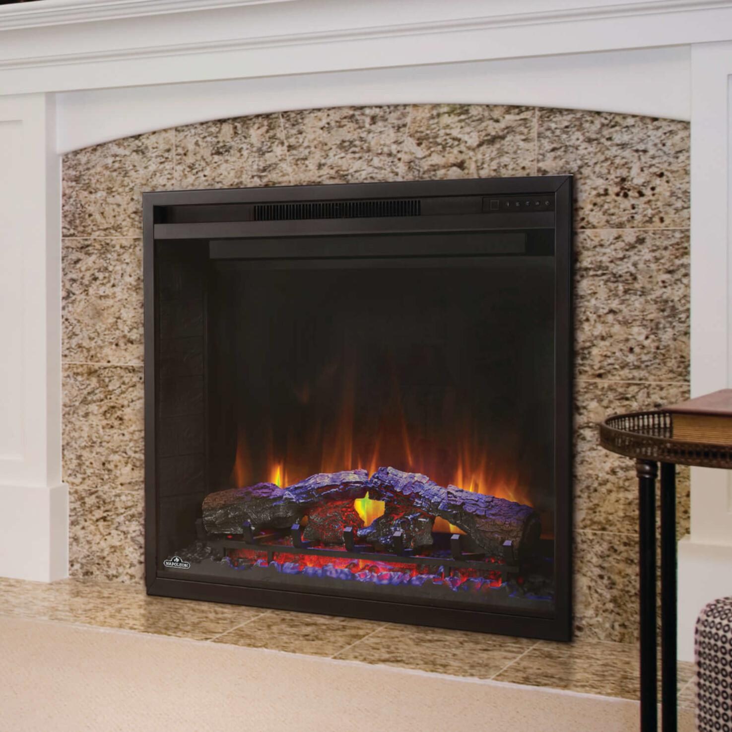 Napoleon Element 36 Inch Built In Electric Fireplace Nefb36h Bs