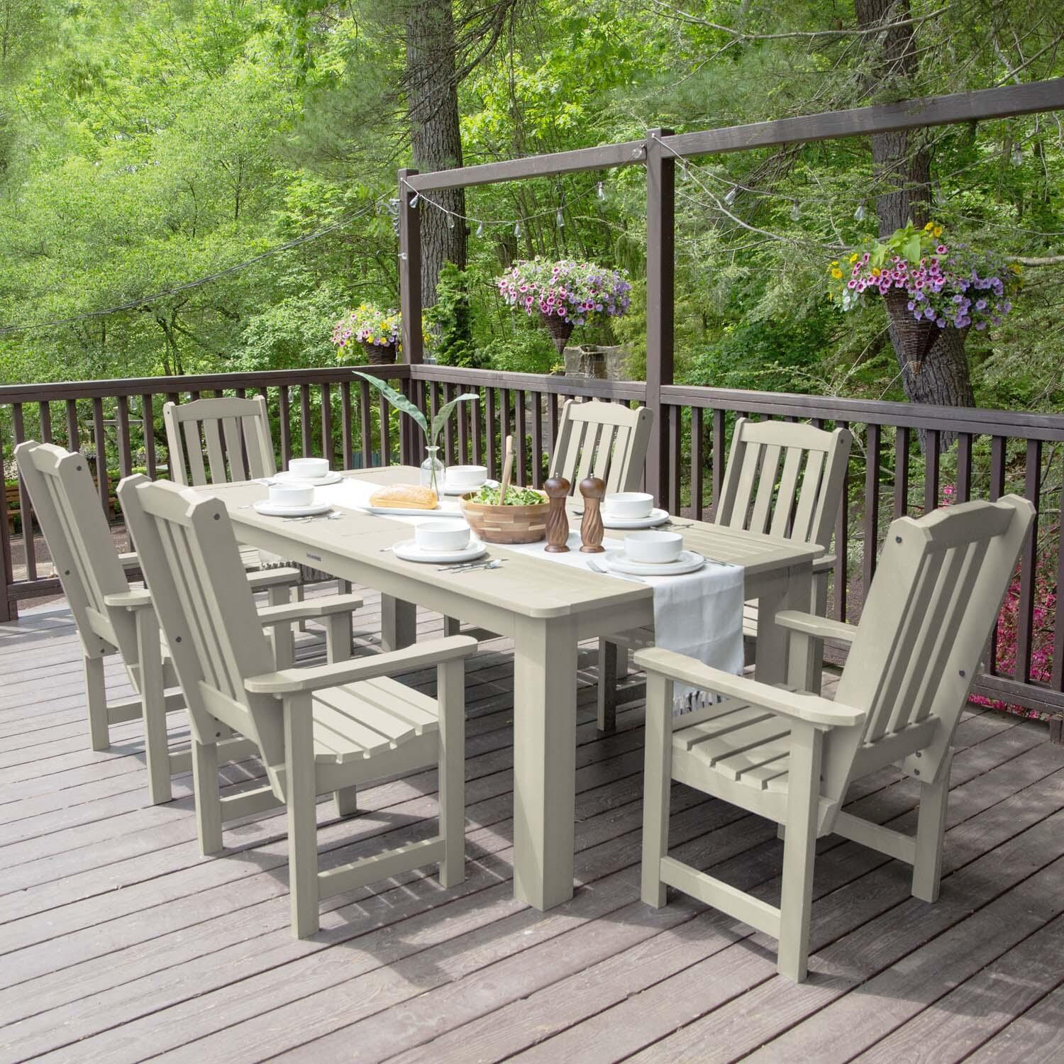 Hart Lane 7 Pc Recycled Plastic Dining Set In Whitewash by Lakeview - Lifestyle thumbnail