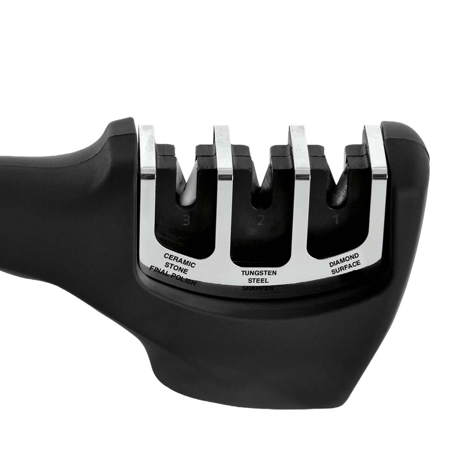 BergHOFF Straight 5 Pc 18/10 Stainless Steel Specialty Knife Set w/ 3-Slot Sharpener - Sharpener - Detail thumbnail