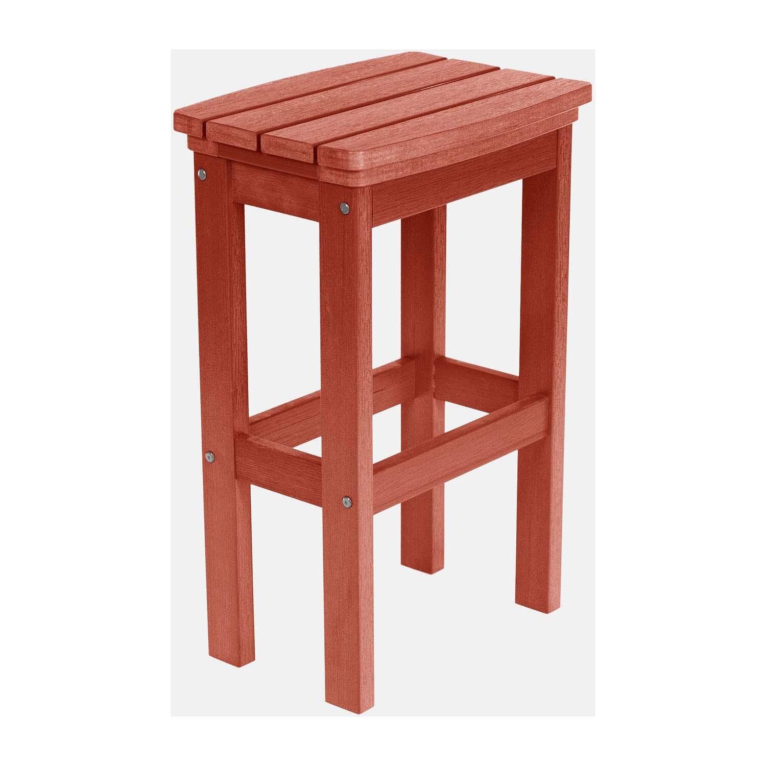 Hart Lane Polyresin Bar Stool in Rustic Red By Lakeview Outdoor Designs - White Background thumbnail