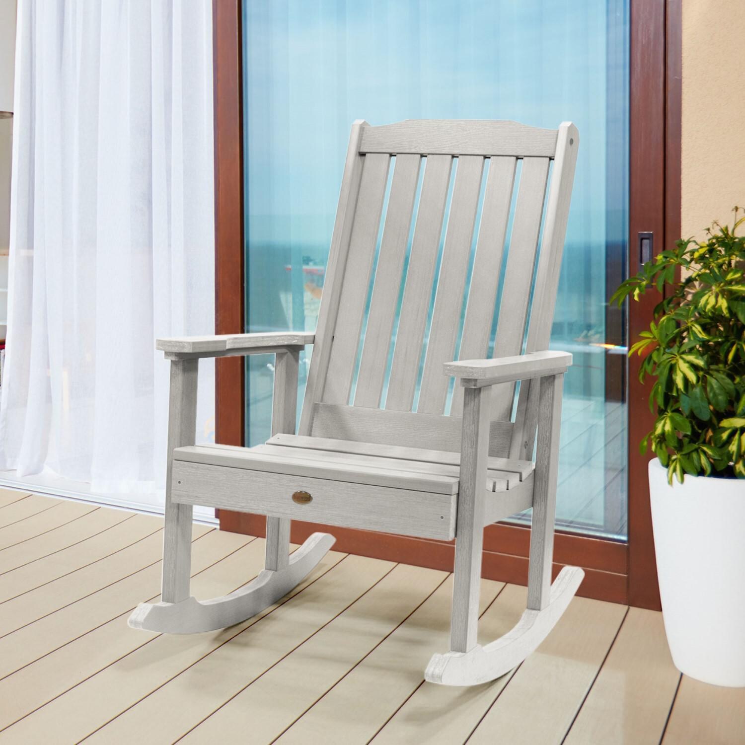 Hart Lane Recycled Plastic Rocking Chair in Harbor Gray by Lakeview Outdoor Designs