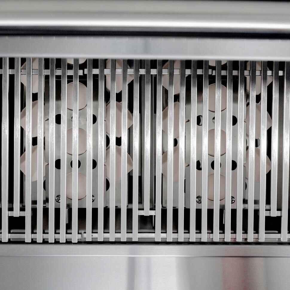 Cutlass Elite 30-in 3 Burner Built-In Natural Gas Grill - Grates and Briquettes - Detail thumbnail
