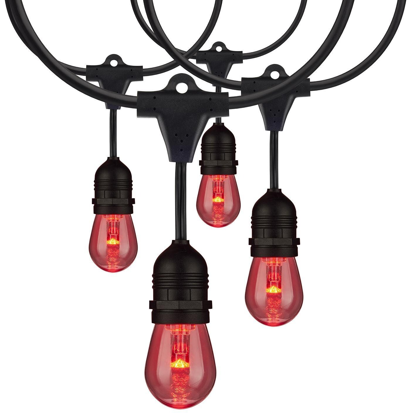 Satco S11291 Smart LED 48 Foot 15 Bulb String Lights - Red Bulbs thumbnail
