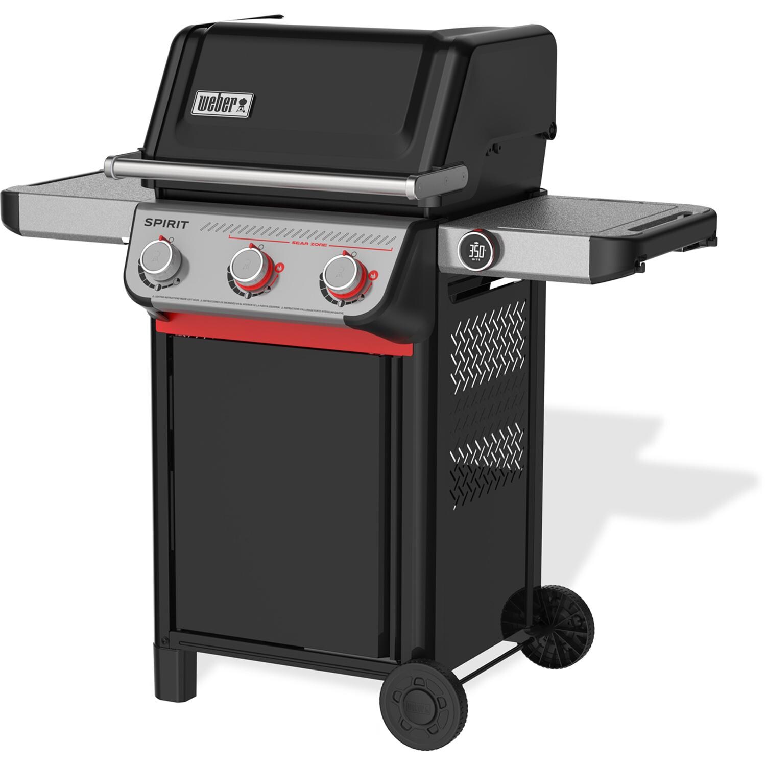 Weber Spirit EX-325 Smart Propane Gas Grill - Black - 1501843 - Angled Right - White Background thumbnail