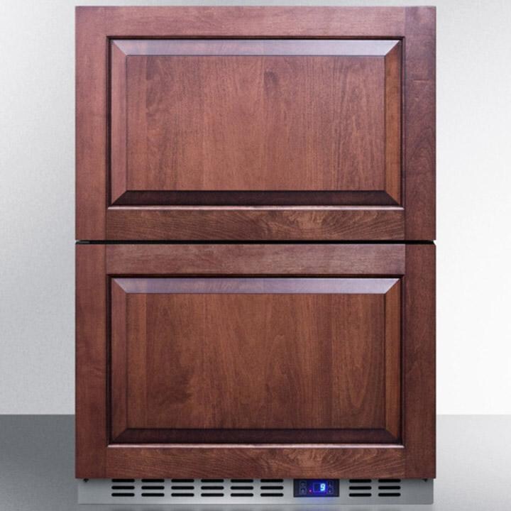 Summit Classic 3.5 Cu. Ft. Double Drawer Freezer - Panel Ready Drawers - Front View thumbnail