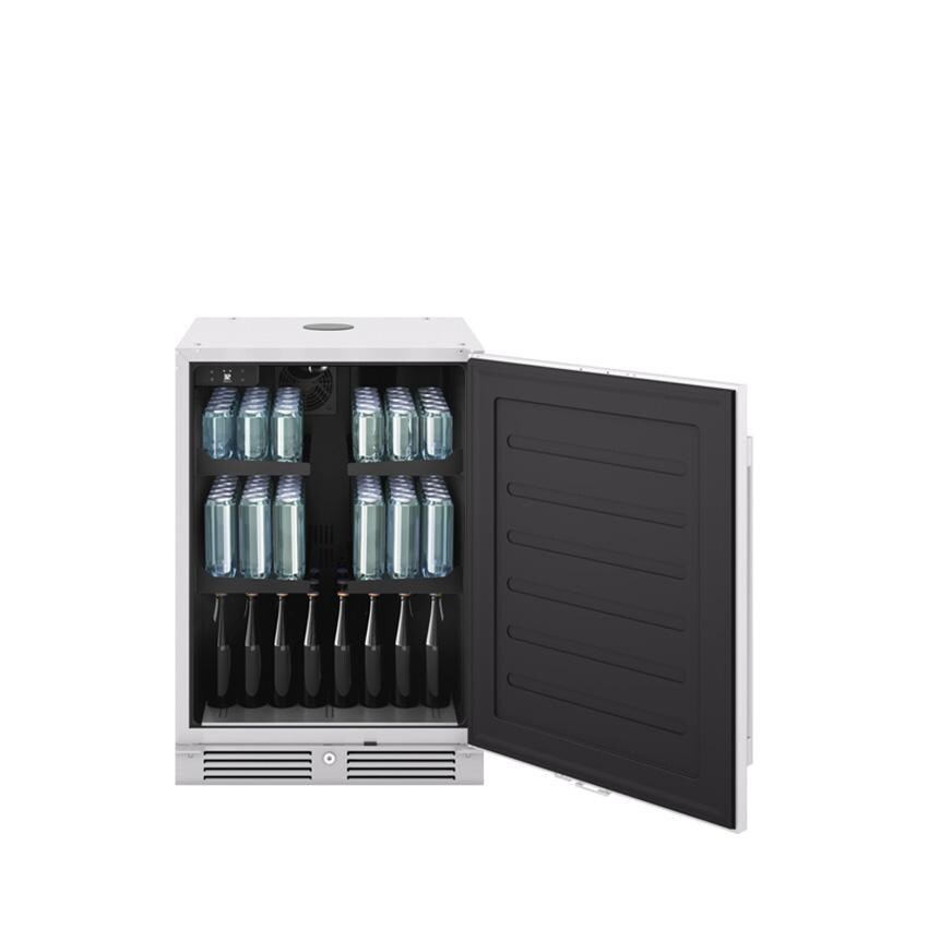 Zephyr PRKB24C01AS-OD Presrv 24-Inch Outdoor Kegerator & Beverage Cooler Double Tap on Rolling Casters w/Line Cleaning Kit - Used As Beverage Cooler Fully Stocked thumbnail