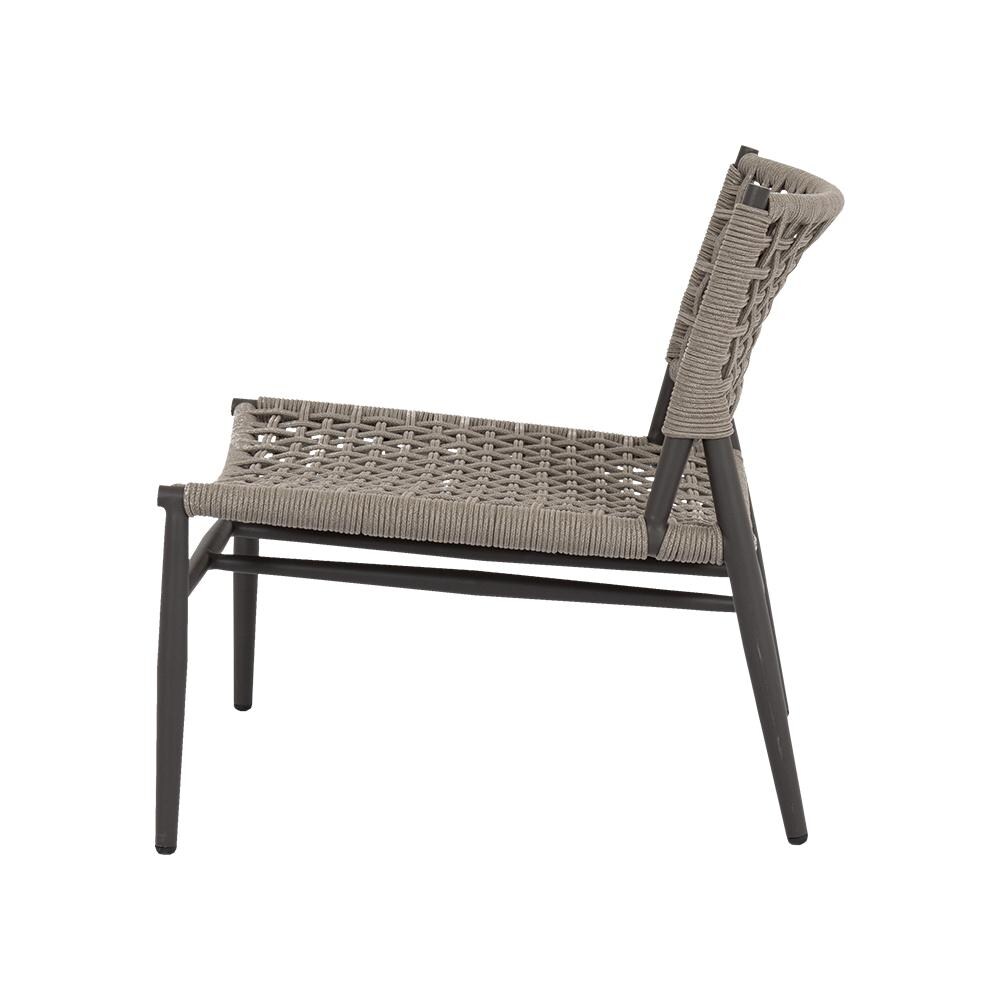 Sunset West - 4602-21A - Grigio Olefin Rope & Aluminum Patio Accent Chair - Side View thumbnail