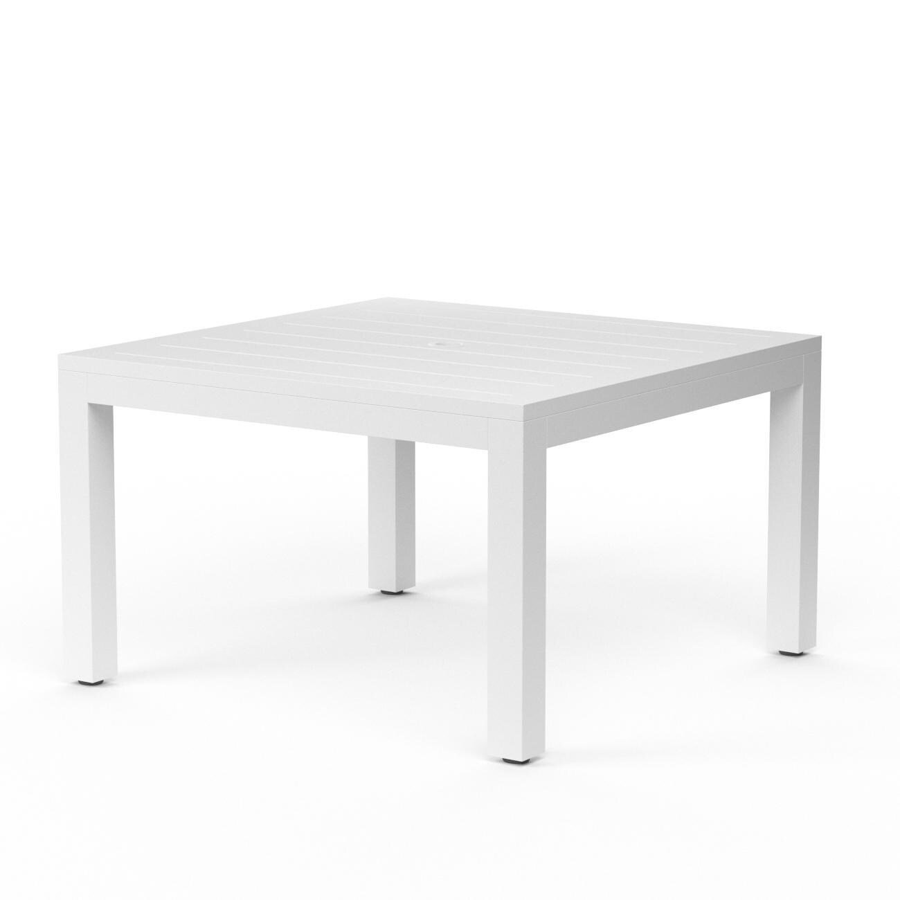 Sunset West - 4801-T48 - Newport 48-Inch Square Aluminum Patio Dining Table - Table - White Background thumbnail