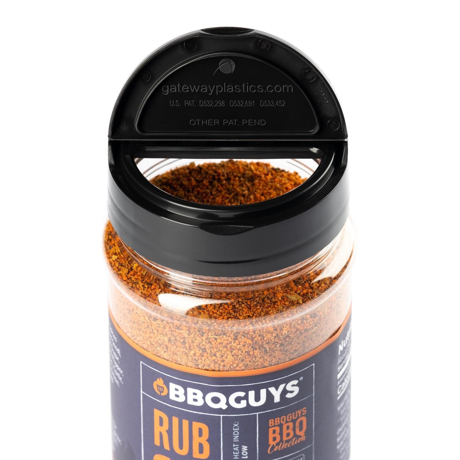 BBQGuys Signature x Spiceology BBQ-RB-TX-16 Texas Rub - 10 Oz. - Flip Top With Large Holes thumbnail