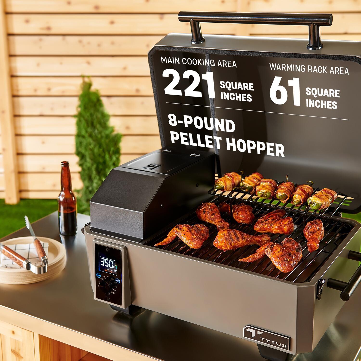 TYTUS TDT-BUN-009 Modular Trio w/ 32 Inch Propane Gas Grill, Pellet Smoker & Propane Gas Griddle - Pellet Grill Capacity - Detail thumbnail