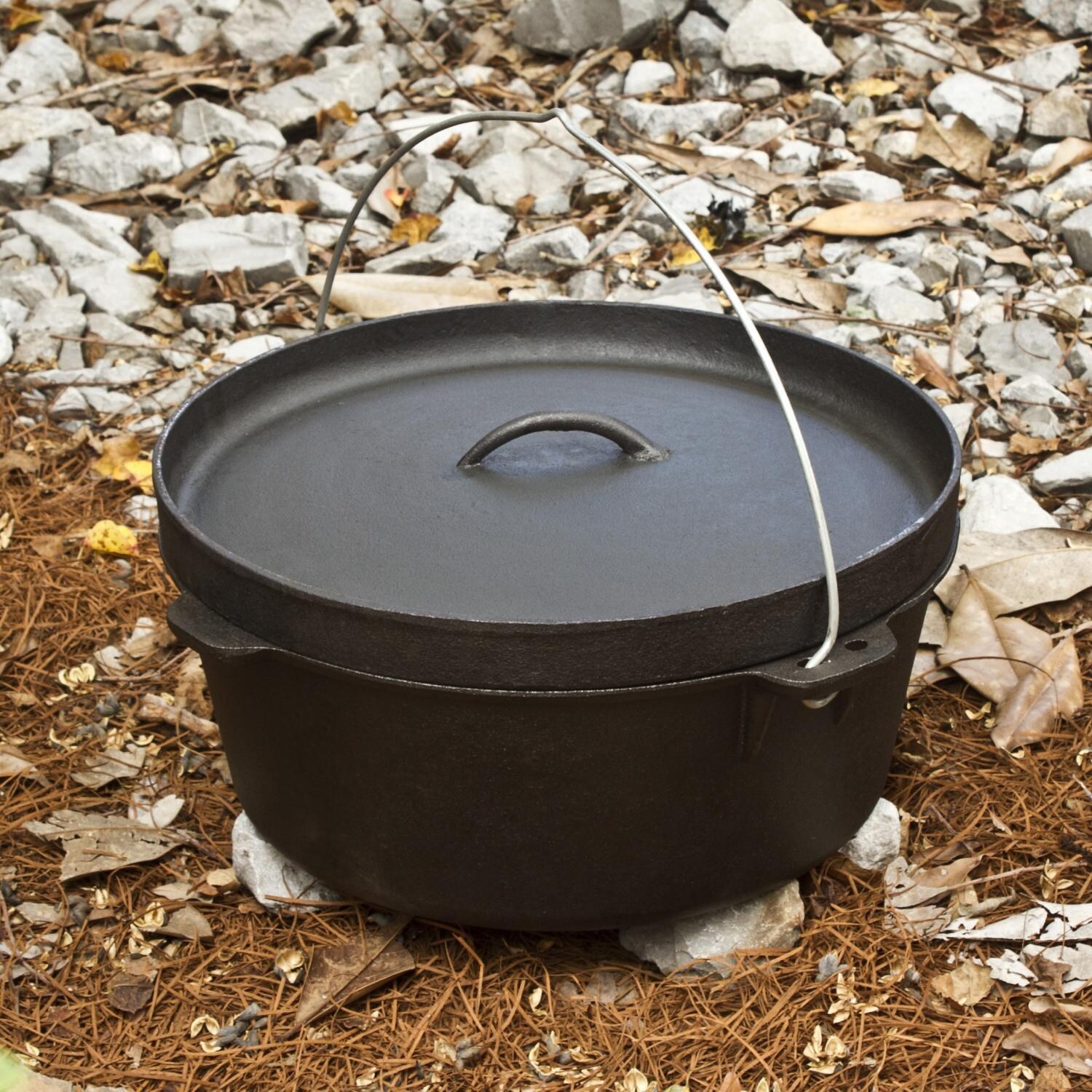 Cajun Cookware 21-Quart Seasoned Cast Iron Camp Pot - Lifestyle View thumbnail