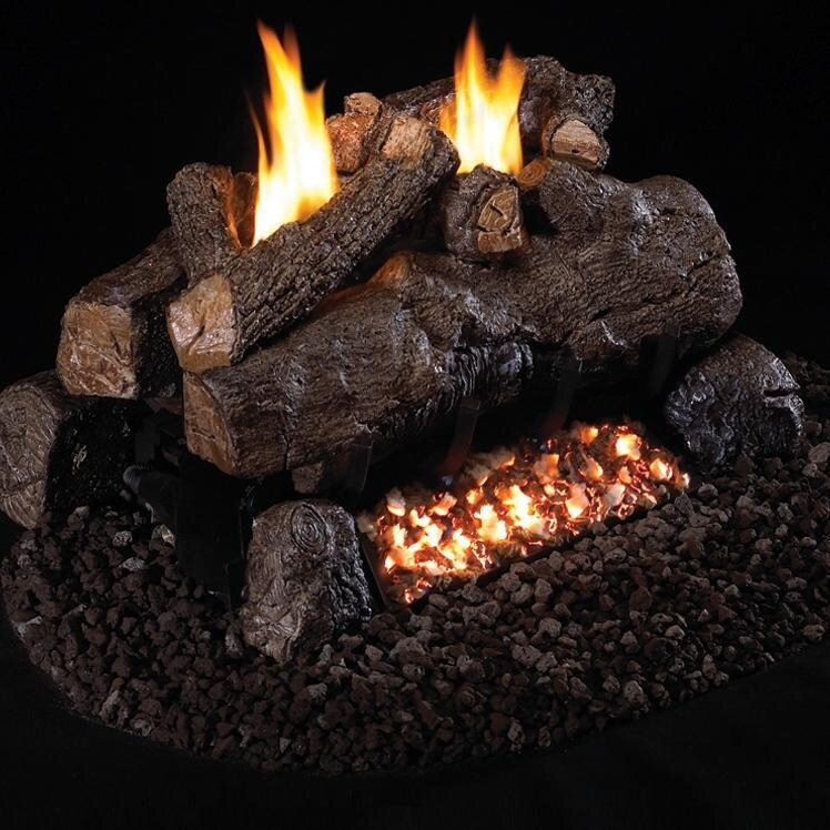Peterson Real Fyre 24-Inch Evening Fyre See-Thru Gas Log Set With Vent-Free Natural Gas ANSI Certified G18 Burner - Variable Flame Remote thumbnail