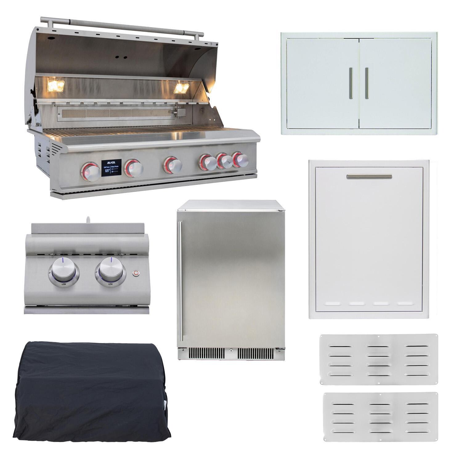 Blaze LTE PRO 8-Piece 40-Inch Propane Outdoor Kitchen Package - White Background thumbnail