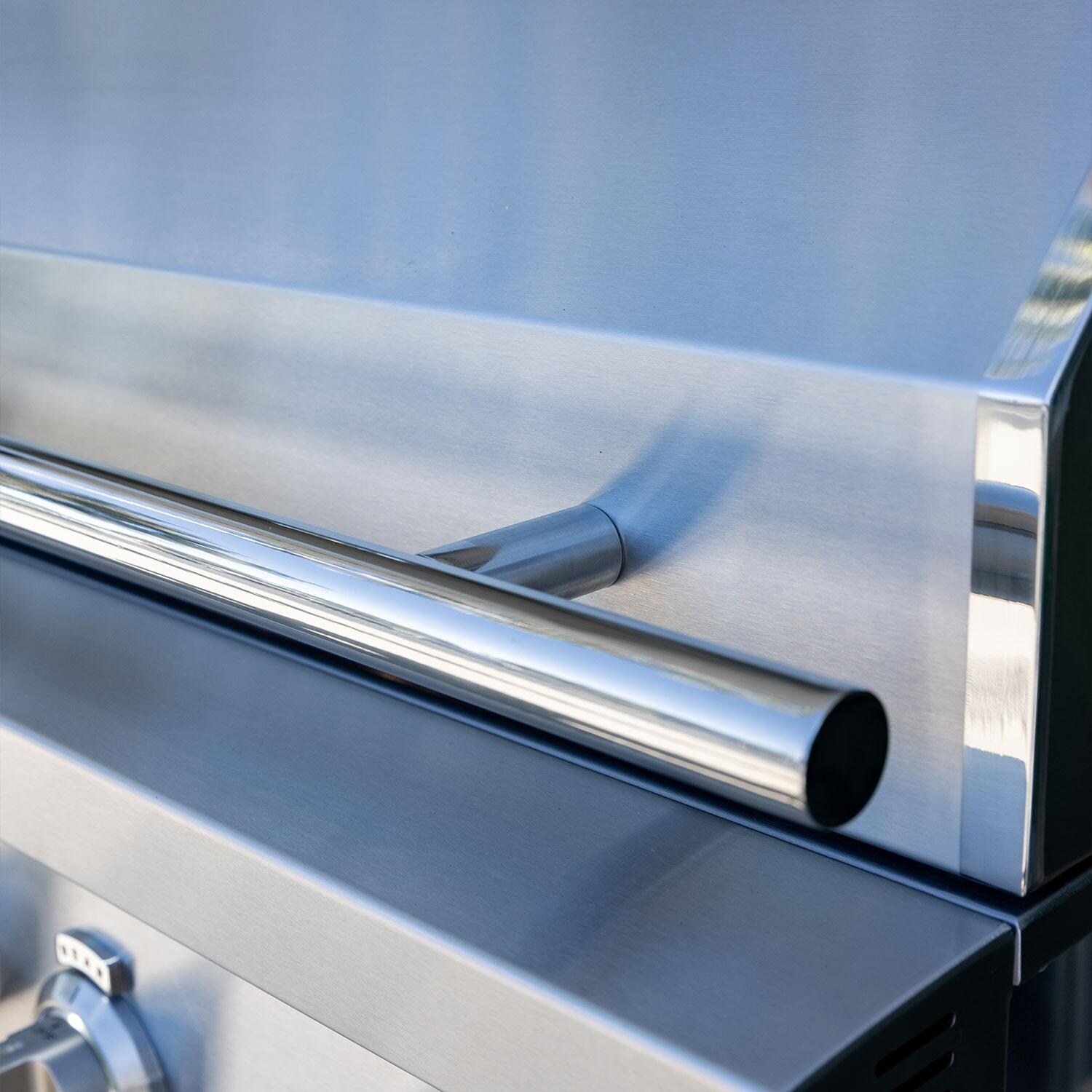 Summerset TRLPRO32L TRL Pro 32-in 3 Burner Built-In Propane Gas Grill w/ Rear Infrared Burner & Rotisserie Kit - Hood Handle - Detail thumbnail