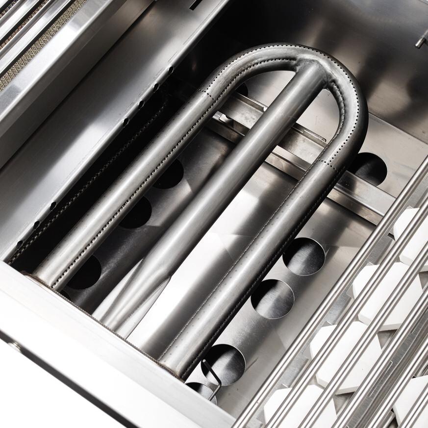 Vintage Gold 42 Inch Gas Grill On Cart - Stainless Steel Burner thumbnail