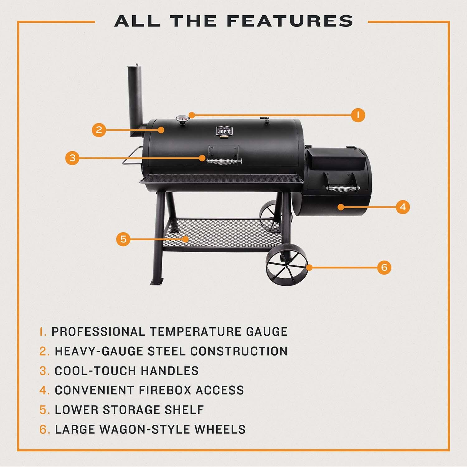 Oklahoma Joe's 13201747-50 Longhorn Offset Smoker - Detail thumbnail