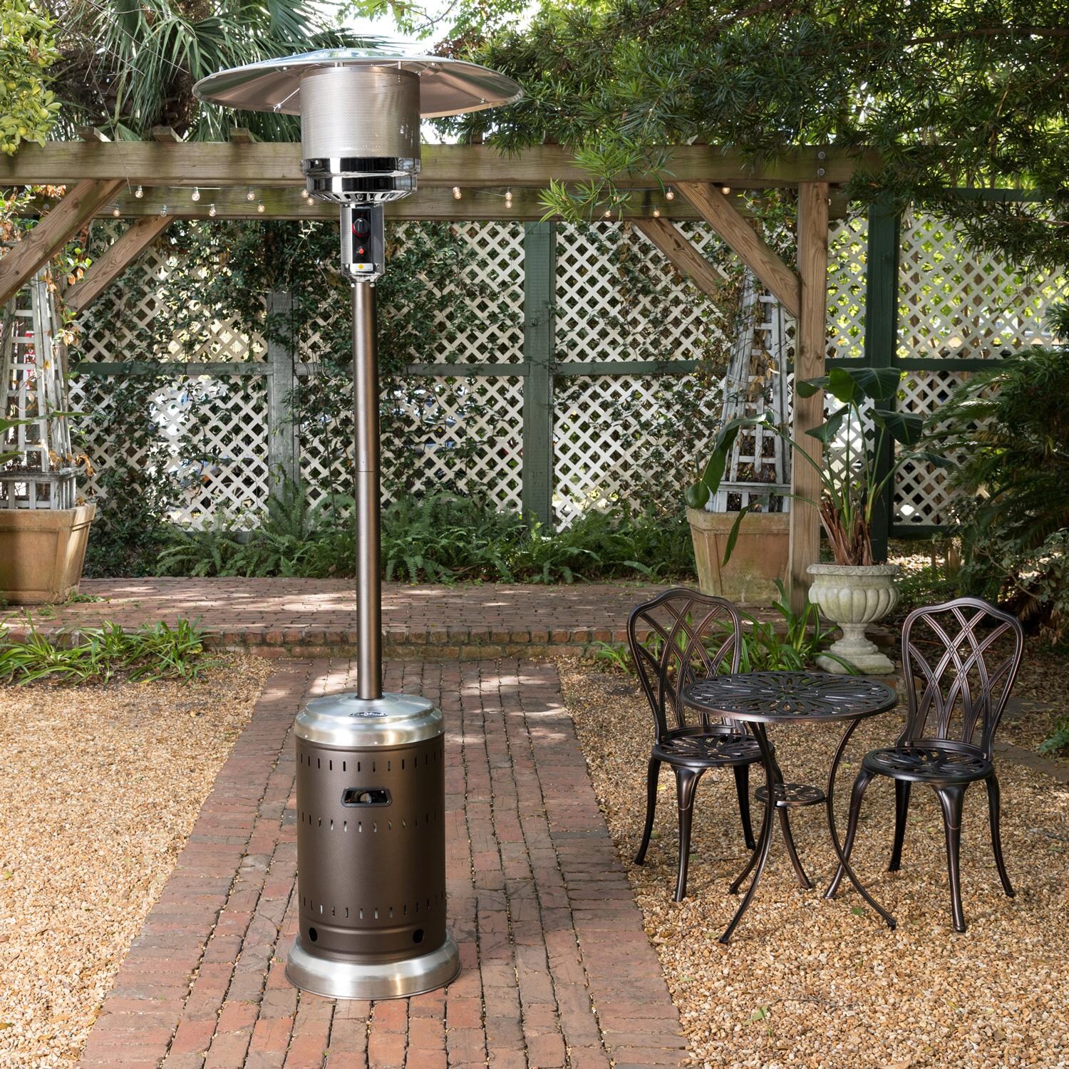 Ultimate Patio 46,000 BTU Propane Portable Patio Heater Ash