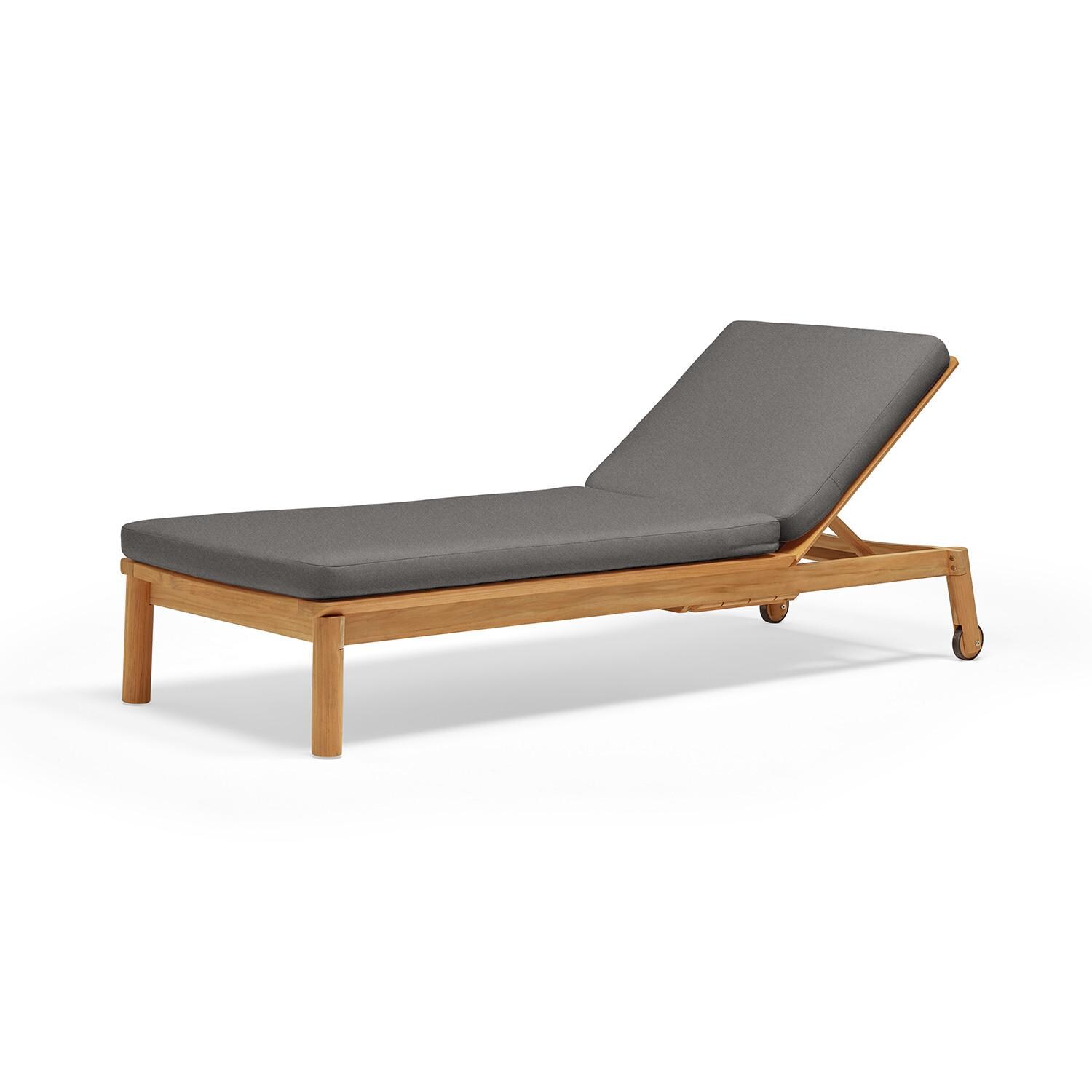 Neighbor Sunlounger W/ Sunbrella Cushions - Sunbrella Greystone