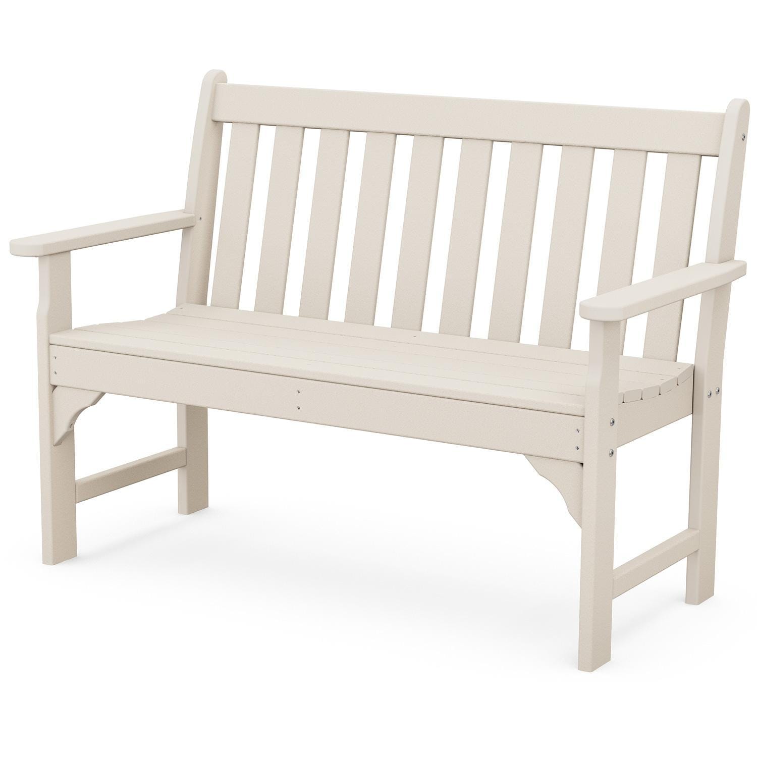 Vineyard 48 Inch Recycled Plastic Bench in Sand by POLYWOOD