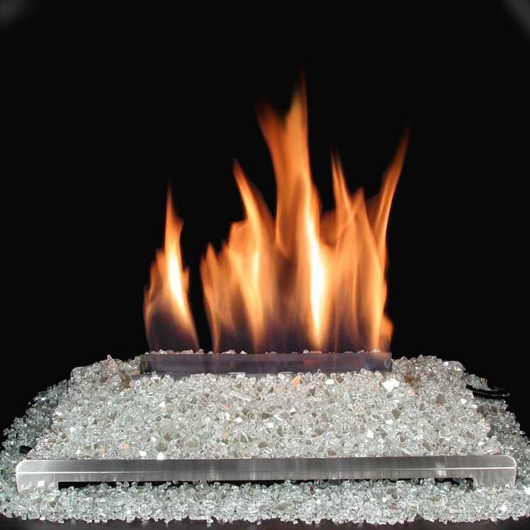 Rasmussen 24-Inch Platinum ALTERNA See-Thru FireGlitter Set With Vent Free Stainless Steel Chassis Burner thumbnail