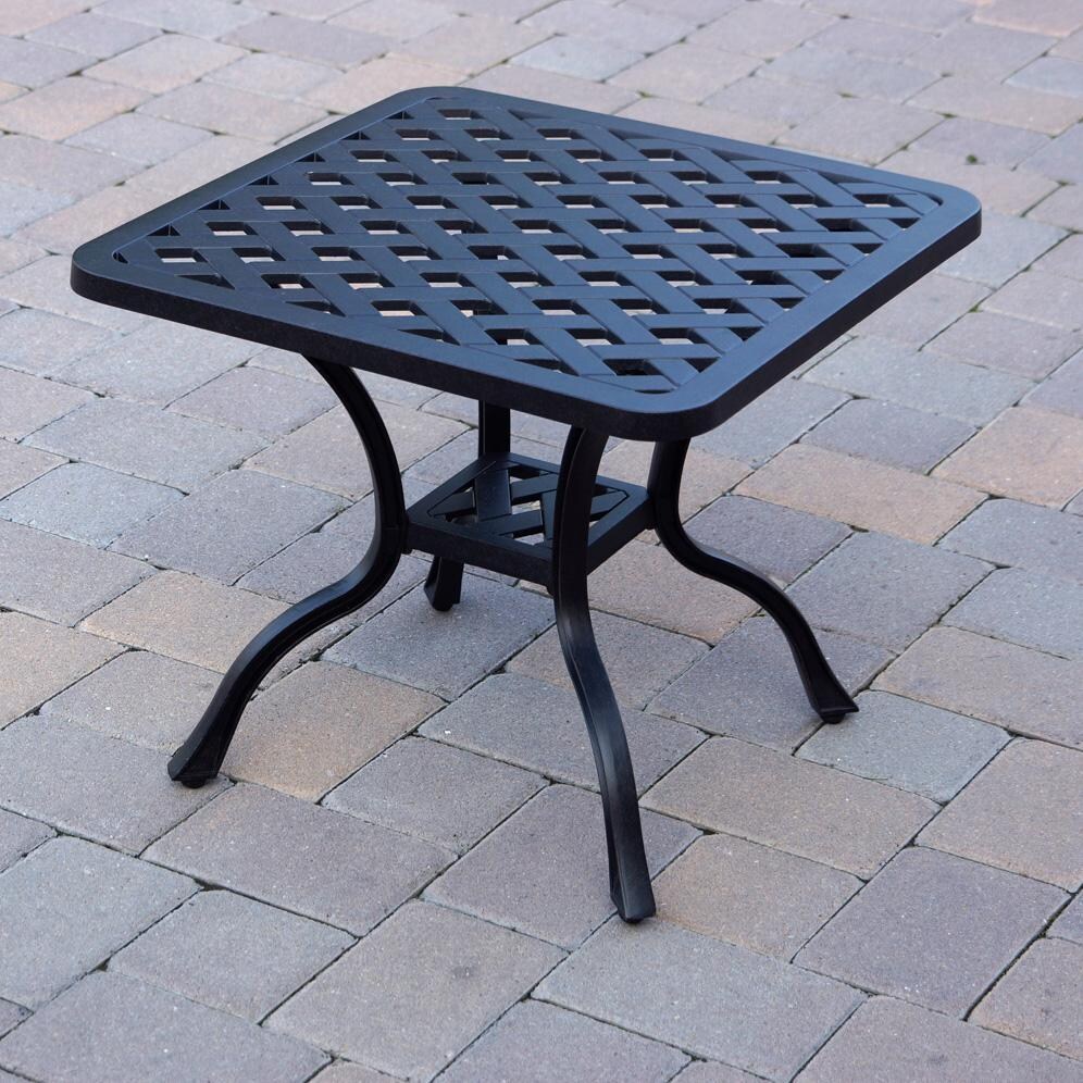 Darlee Nassau 3-Piece Patio Conversation Set with 21 Inch Square End Table - Table - Lifestyle thumbnail