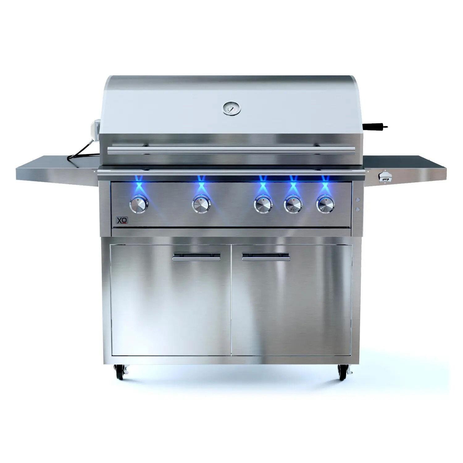 XO Appliance Pro-Grade 42-in 4 Burner Propane Grill w/ Rotisserie Burner - White Background thumbnail