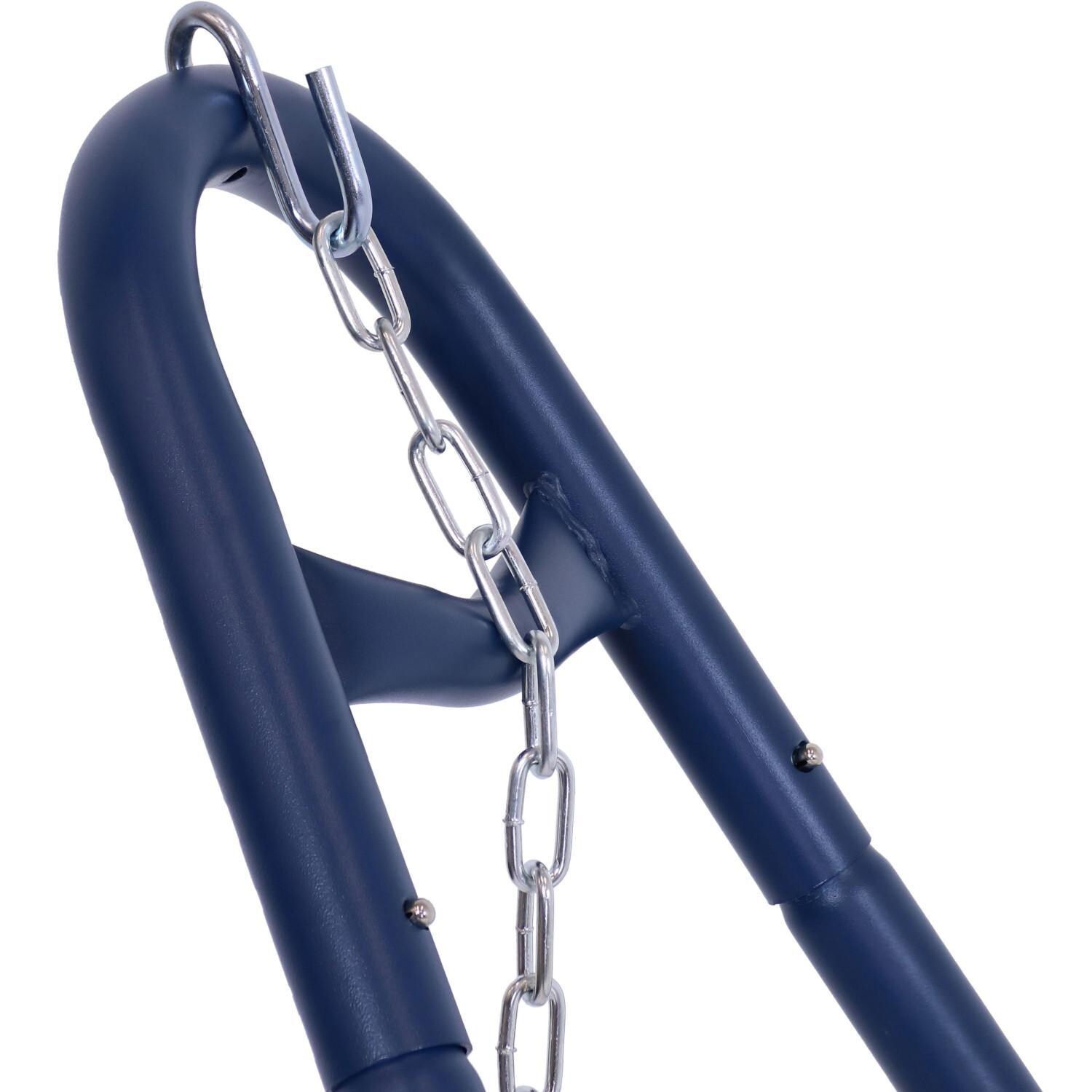 Ultimate Patio Steel Universal Multi-Use Hammock Stand - Blue - Chain Assembly