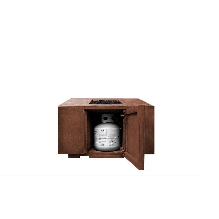 Prism Hardscapes SCPH-422-1LP Porto 68 68-in Rectangular Propane Gas Fire Pit Table - Propane Enclosure - White Background thumbnail