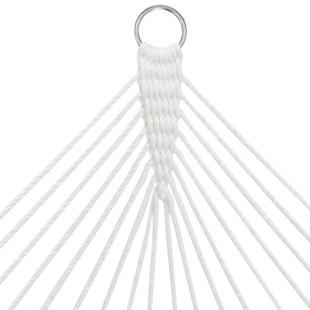 Ultimate Patio Quilted Double Hammock & Pillow - Green Palm Leaves - Hook Detail thumbnail