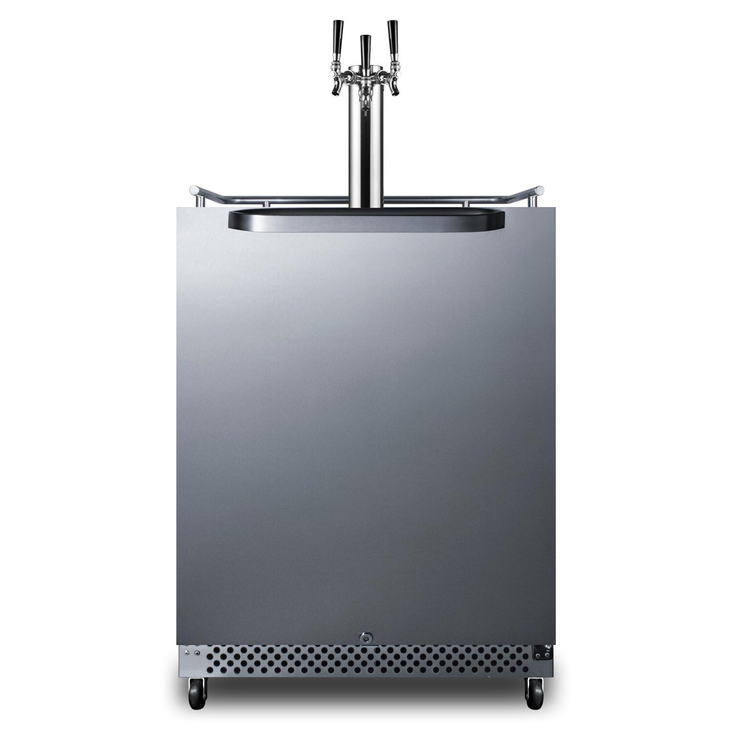Summit Commercial Outdoor Rated Triple Tap Beer Dispenser / Kegerator - SBC696OSTRIPLE