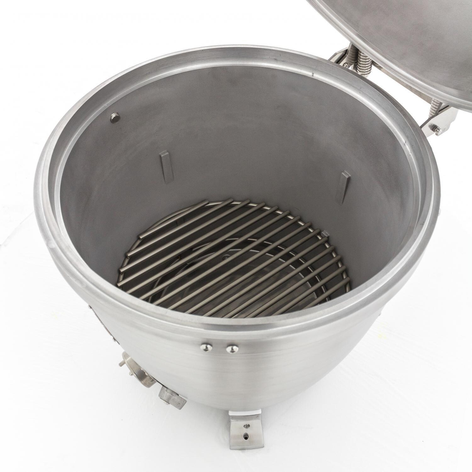 Blaze 20-Inch Freestanding Cast Aluminum Kamado Grill With Round Shelf - Stainless Steel Charcoal Grate thumbnail