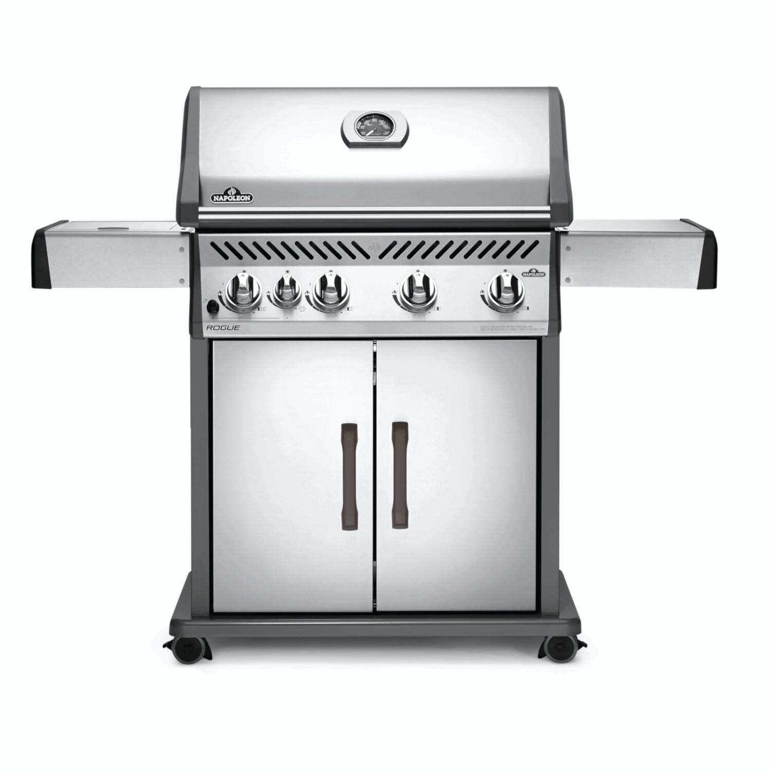 Napoleon Rogue 525 Propane Gas Grill With Range Side Burner R525SBPSS