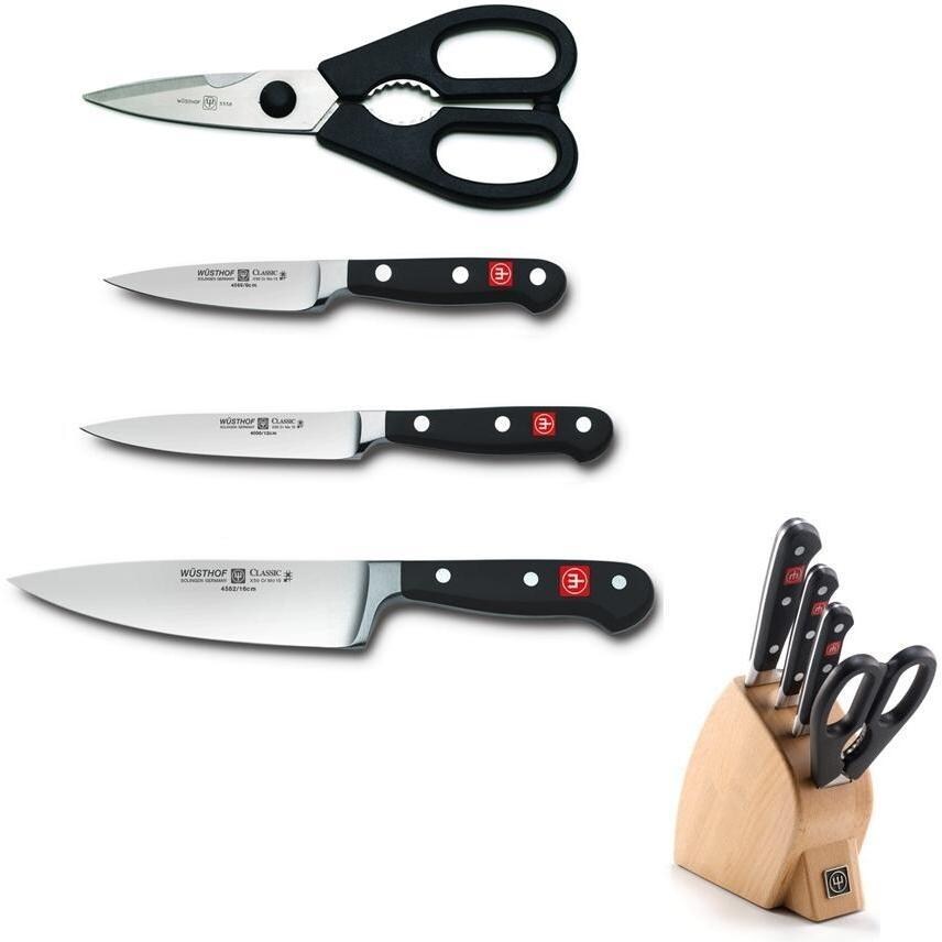 Wusthof Classic 5-Piece Studio Knife Block Set - Natural - 9395