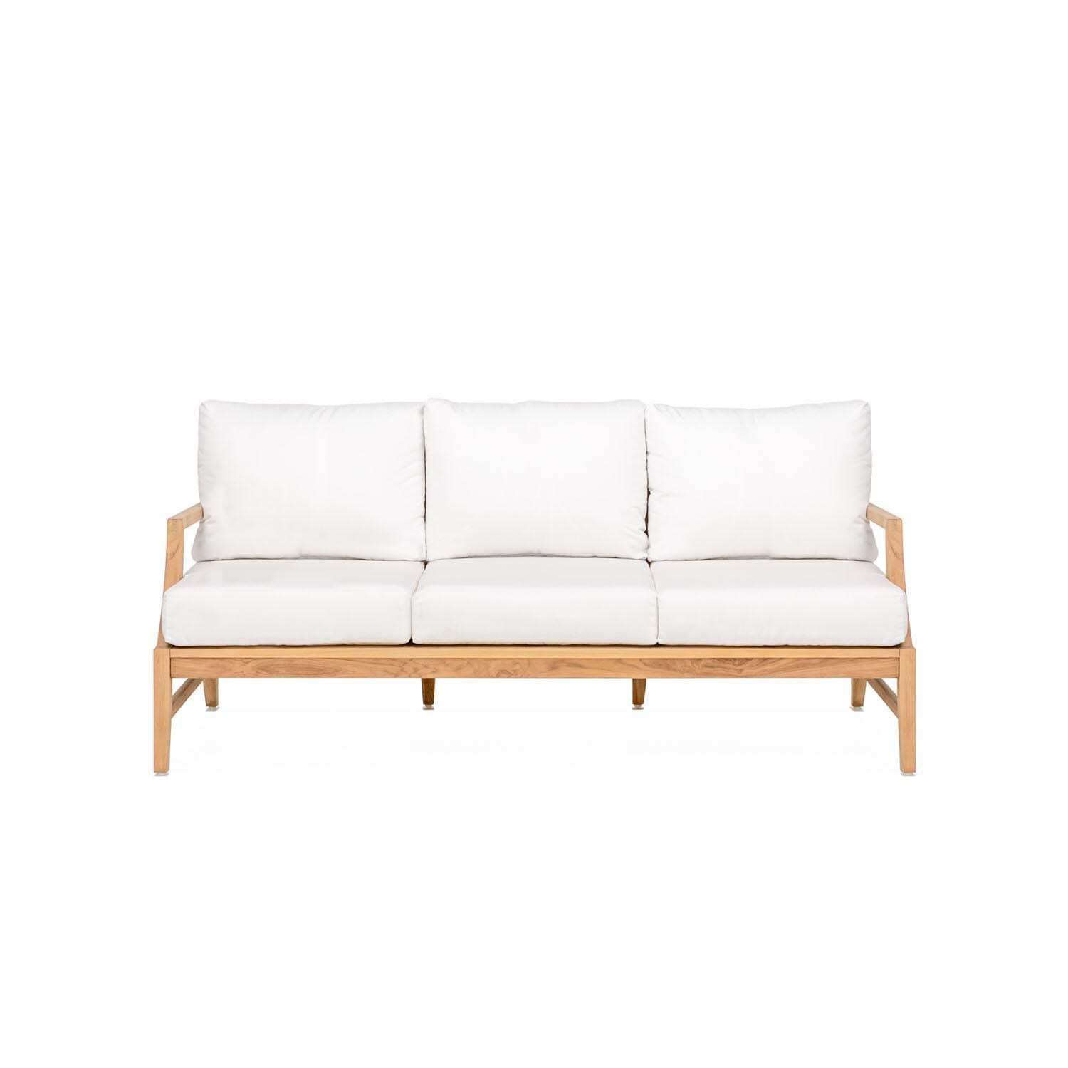 Teak + Table Charleston 5 Piece Lounge Set in Natural - Sofa - White Background thumbnail