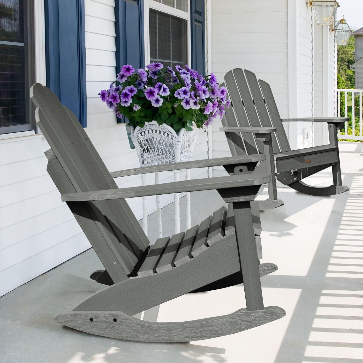 Lakeview Paradise Key Adirondack Rocking Chair - Coastal Teak