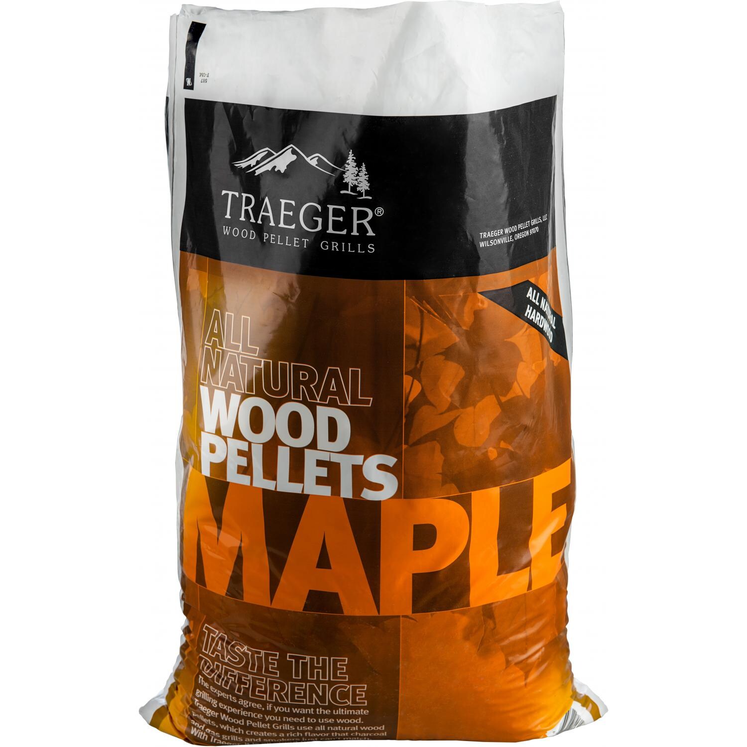 Traeger 20 Lb. Natural Hardwood Pellets Maple BBQ Guys