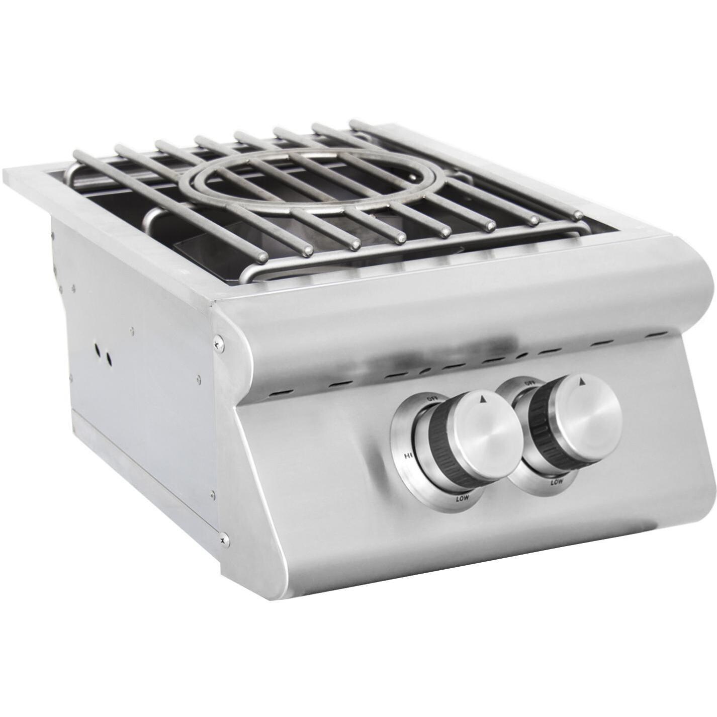 Blaze Built-In Propane High Performance Power Burner W/ Wok Ring & Stainless Steel Lid - BLZ-PB-LP