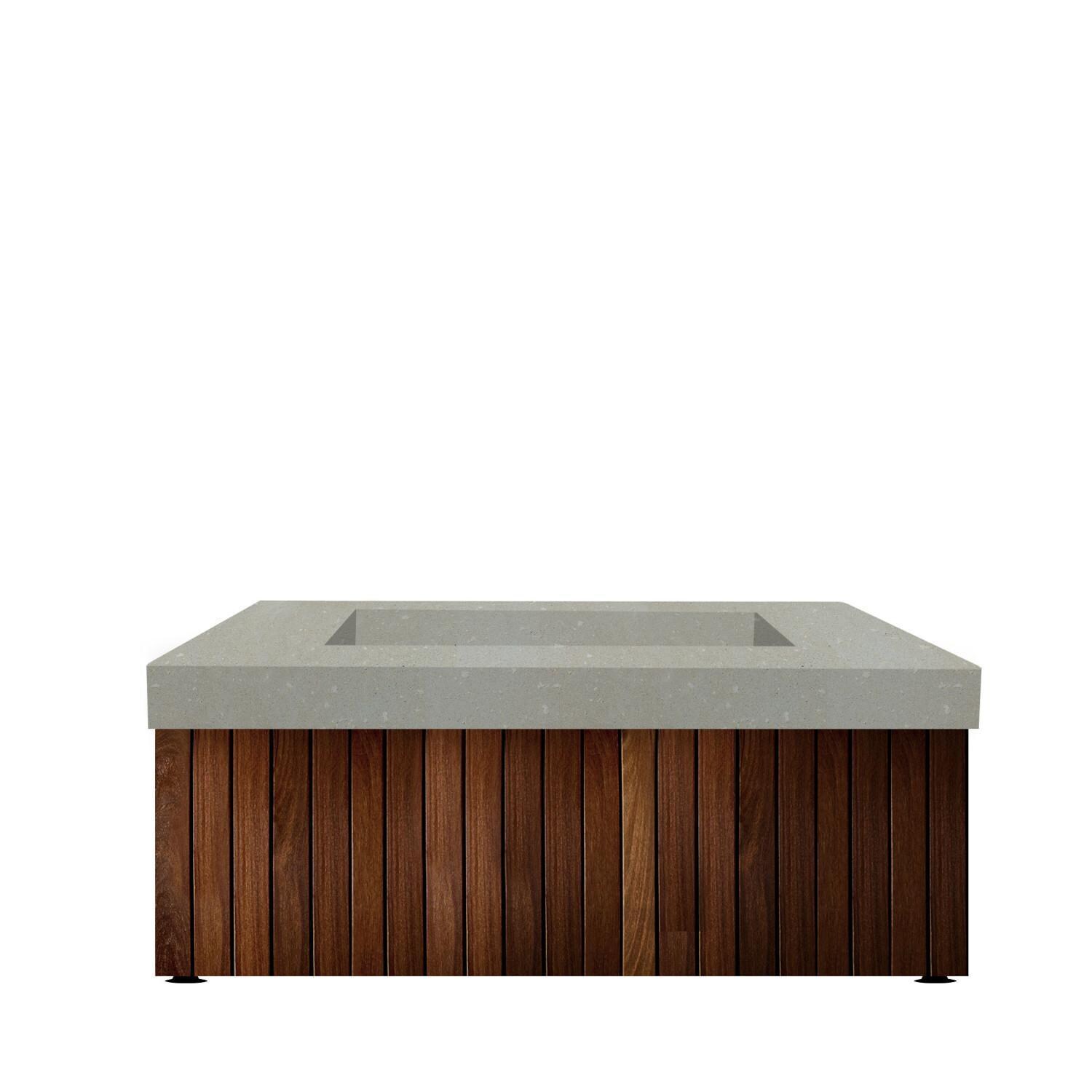 Prism Hardscapes SCPH-482-3NG Manchester 42-Inch Square Natural Gas Fire Pit Table - Front View - White Background thumbnail