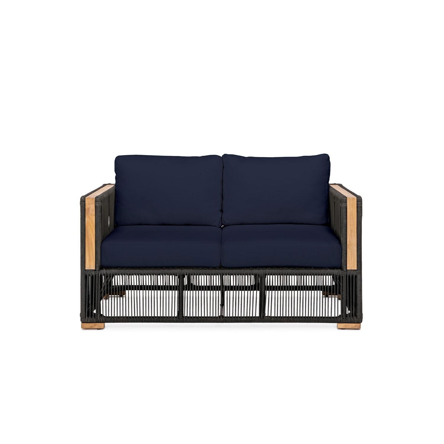 Pelican View 2 Person Woven Rope Loveseat in Indigo by Lakeview Outdoor Designs - White Background thumbnail
