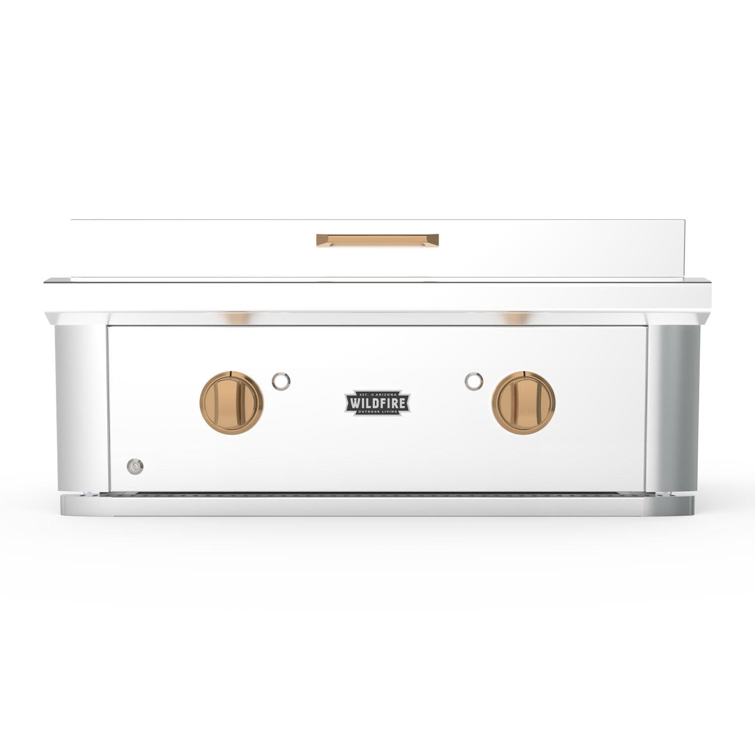 Wildfire Outdoor Living Wildfire Ranch Pro 30-in 2 Burner 304 SS Natural Gas Griddle w/ Brushed Bronze Knobs - WFPRO30GRD-SS-NG + KB2-BB