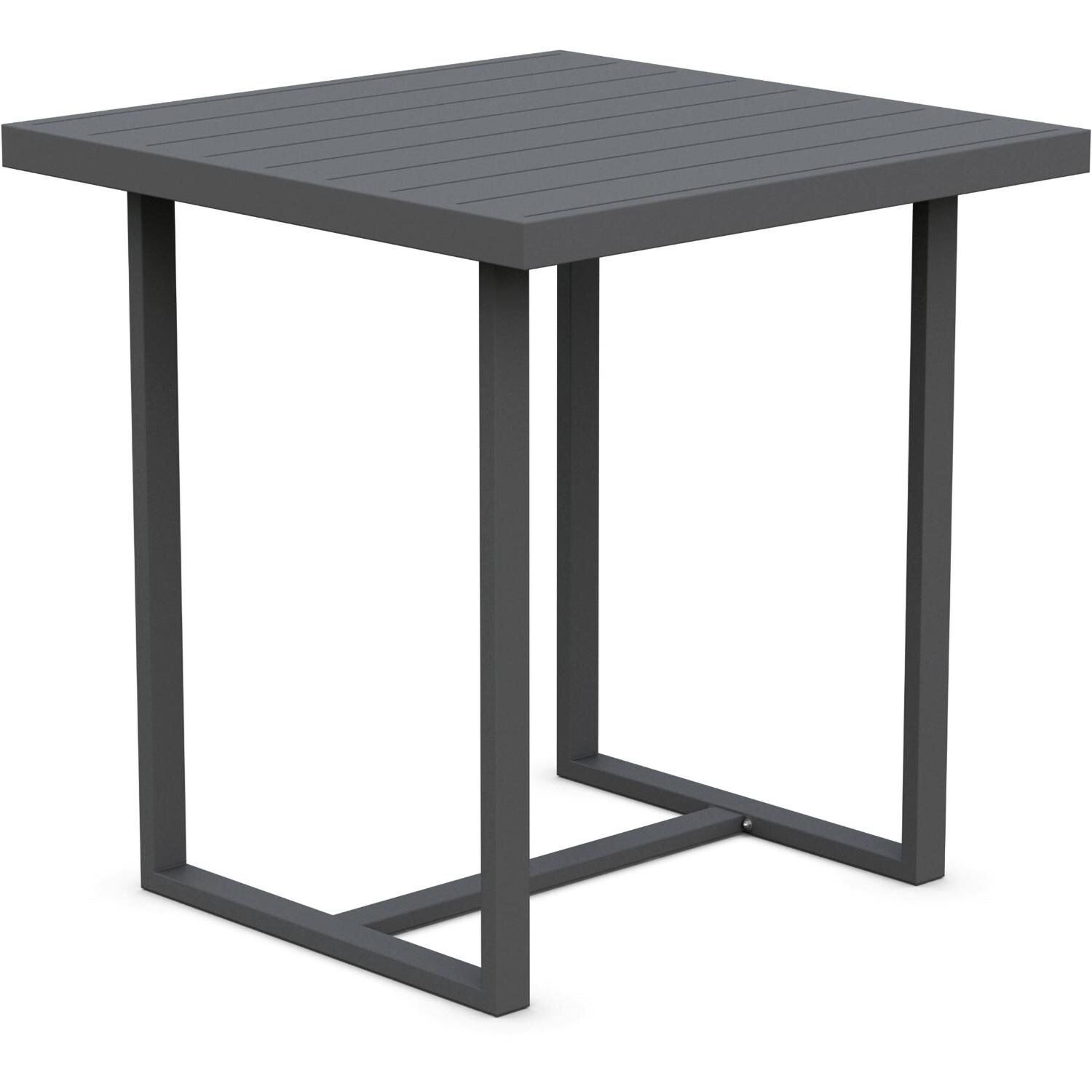 Azzurro Living Pavia 35 Inch Charcoal Aluminum Counter Table - Angled - White Background thumbnail