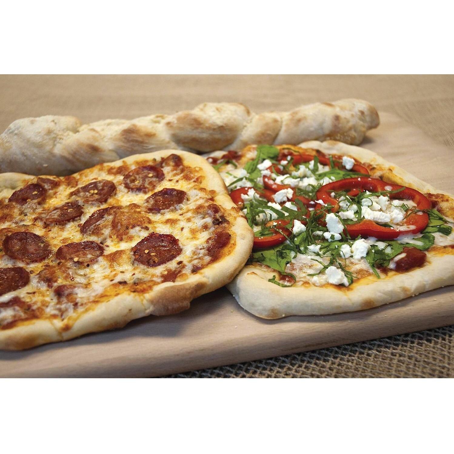 Extra Large  Rectangular Pizza Stone Displaying Pizza thumbnail